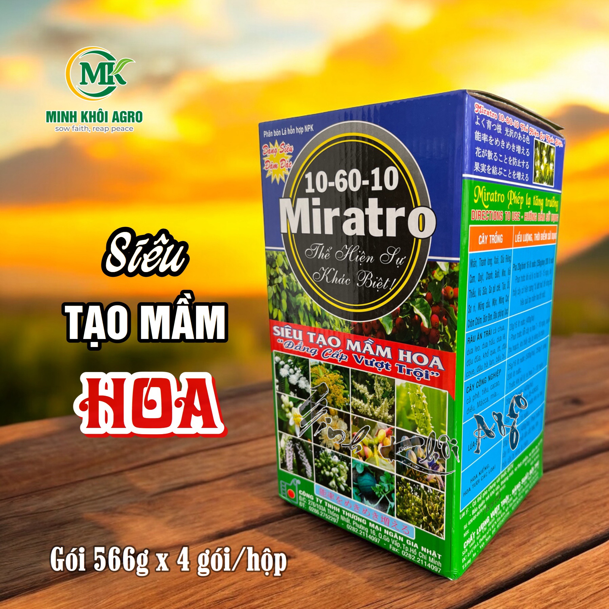 Phân bón NKP 10-60-10 Miratro (Gói 566g)